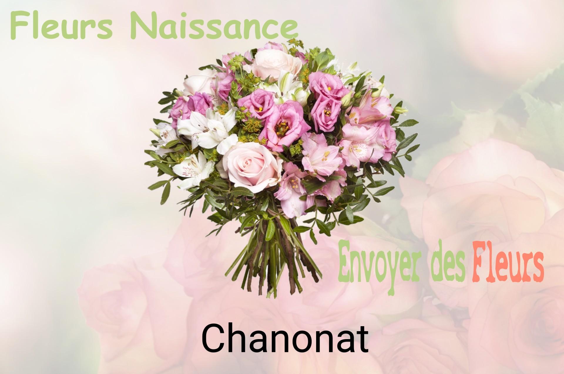 Bouquet de fleurs de naissance livré à Chanonat